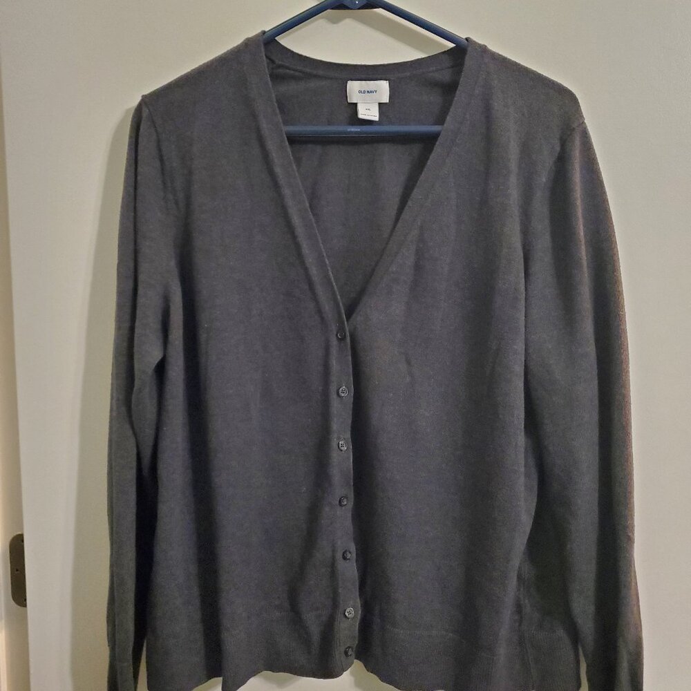 Women's Grey XXL Cardigan Old Navy